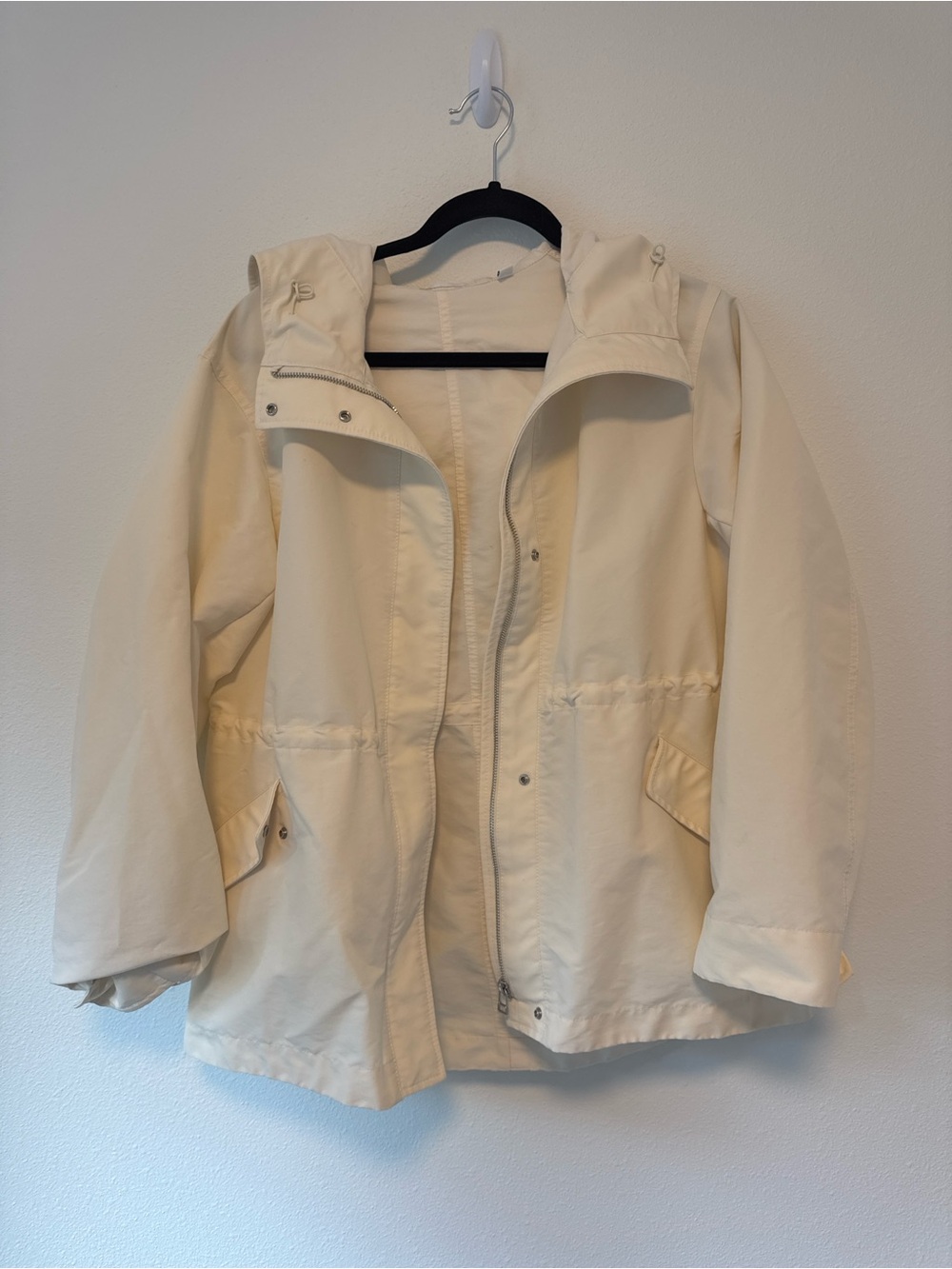 Uniqlo Women's Hooded Utility Jacket - Cream White